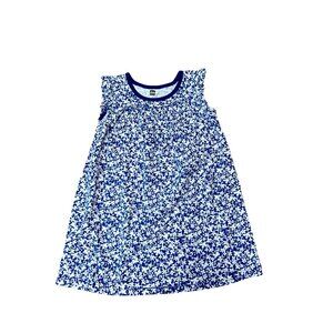 Tea Collection Girls Blue Cyprus Floral Mighty Mini Flutter Sleeve Dress 4